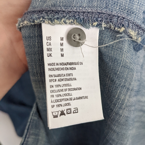 American Eagle Outfitters Denim Shirt Dress Women's Size Medium NWOT - Picture 5 of 5